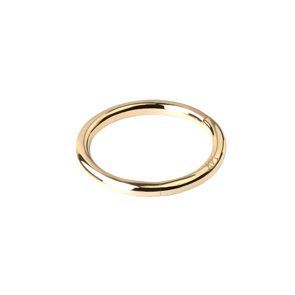 Hinged segment ring made of 14k gold
