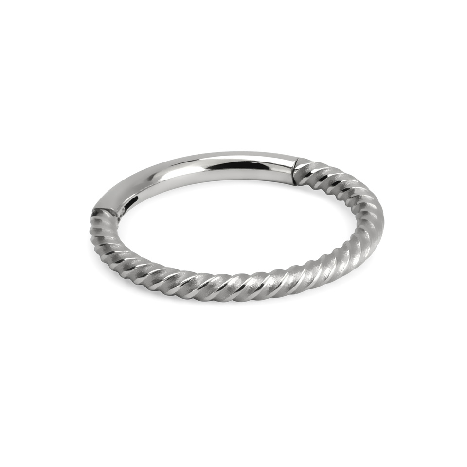 Hinged ring with twisted wire
