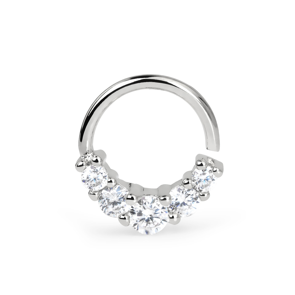 Seamless ring with stones