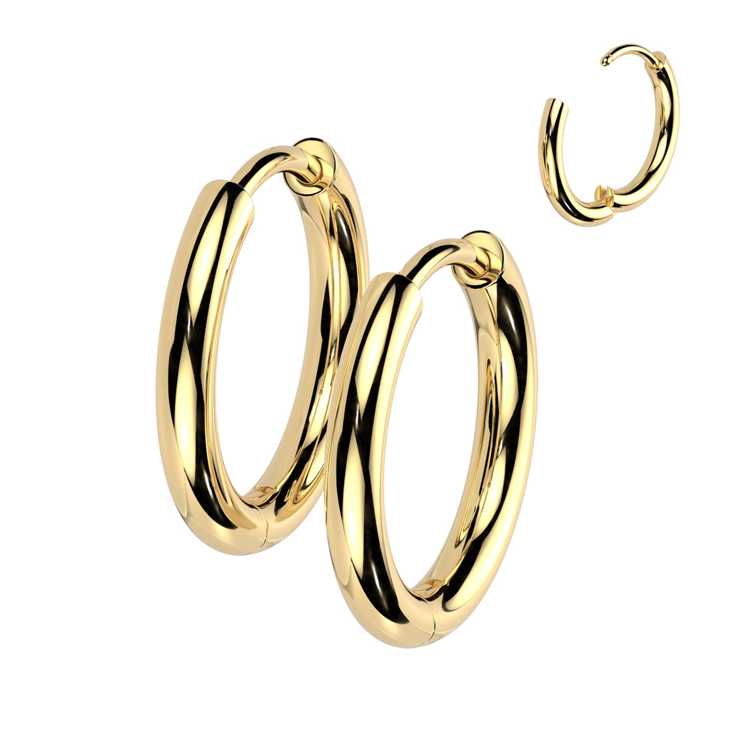 Pair of titanium huggie hoops