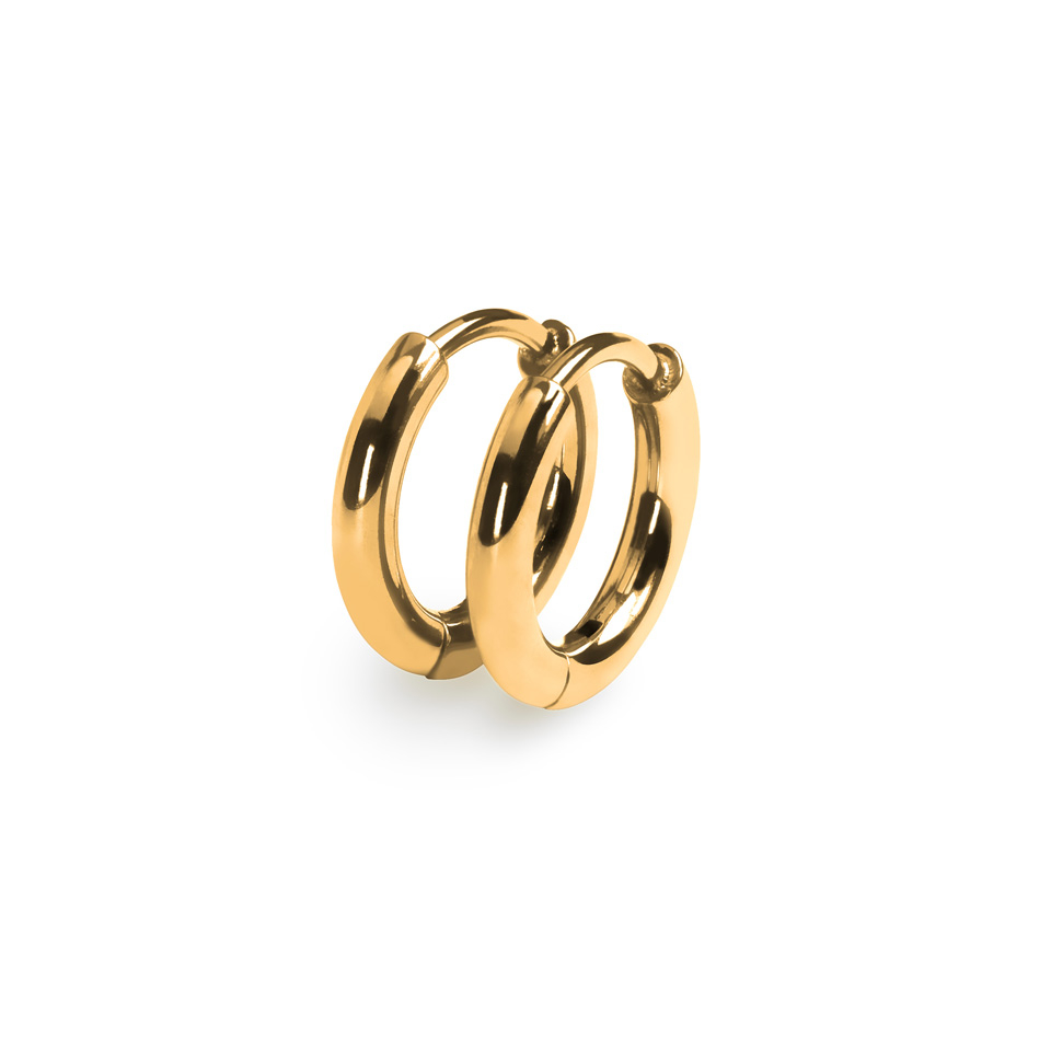 Pair of titanium huggie hoops