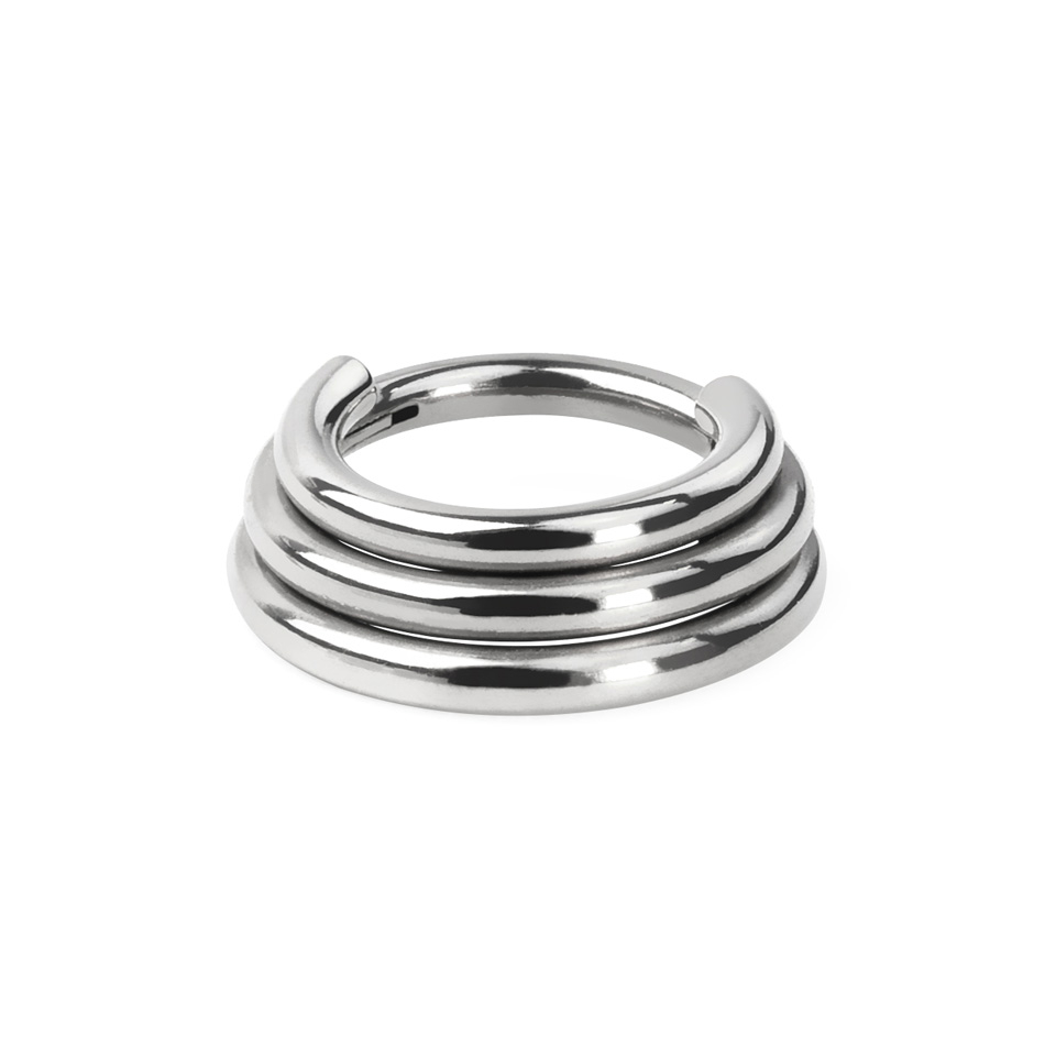 Triple layered hinged ring