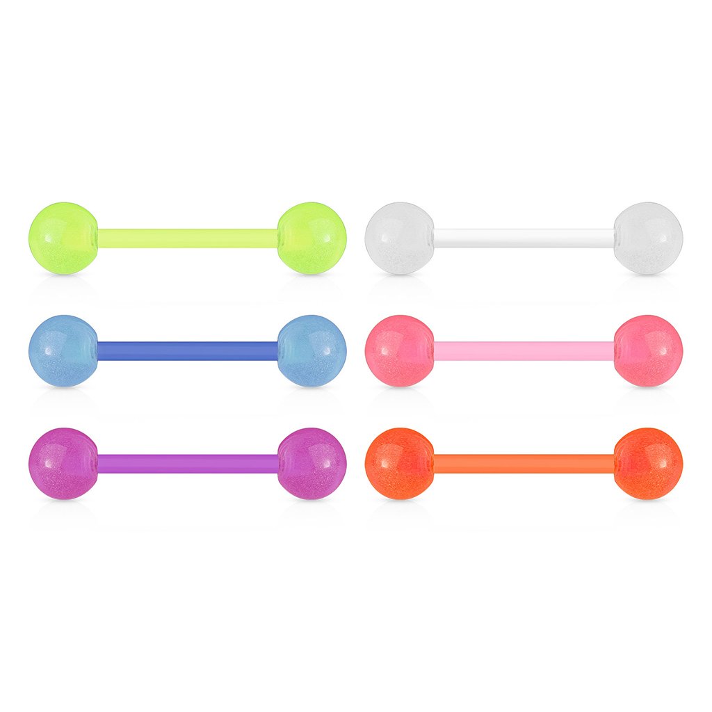 6 akrilnih šipkica za jezik koje svijetle u mraku