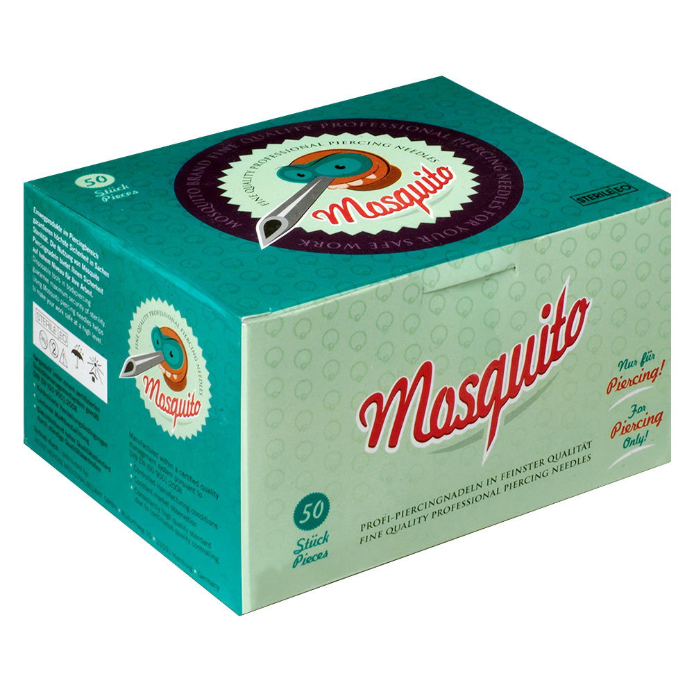 Kutija od 50 jednokratnih igala za piercing marke Mosquito