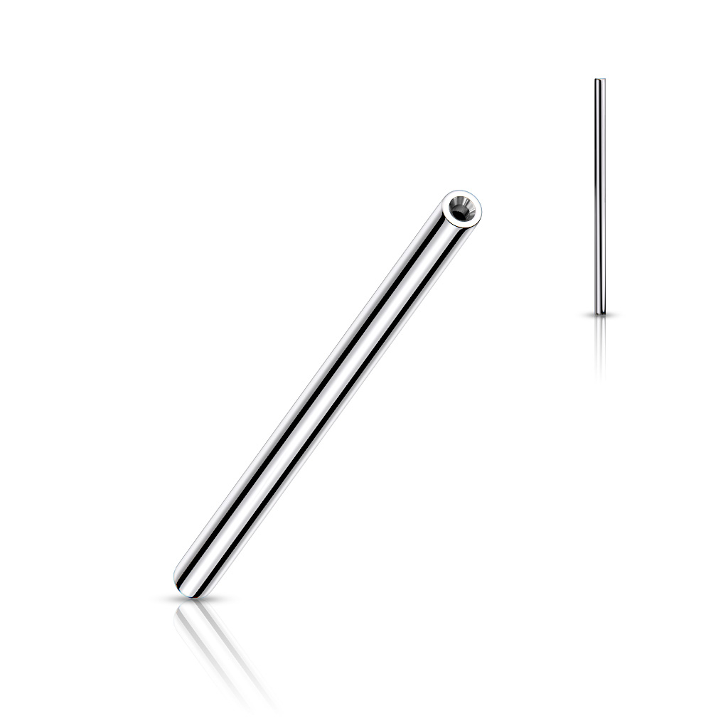 Threadless push-in barbell made of titanium