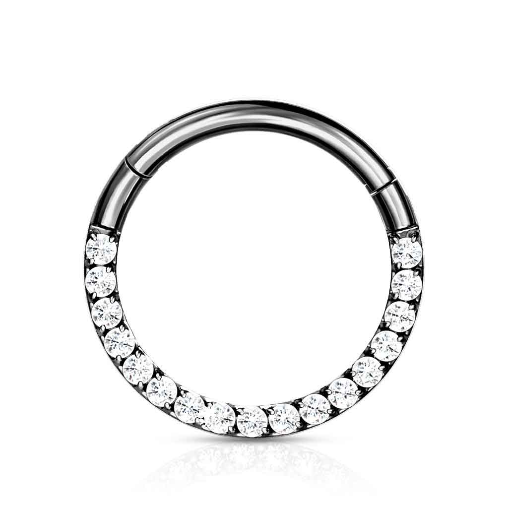 Segmentna karika od titanija s nizom kamenčića