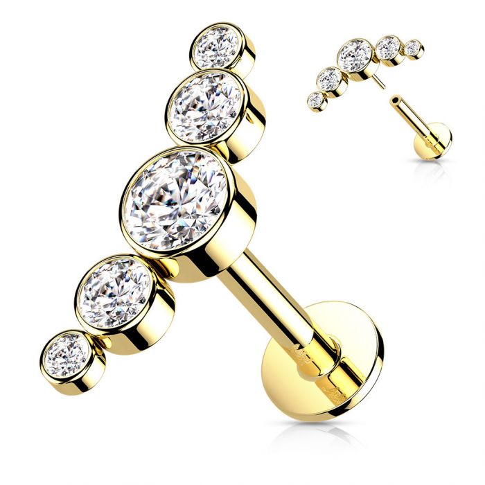 14k gold labret