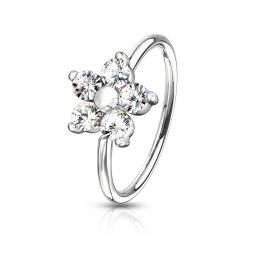Ring with studded flower