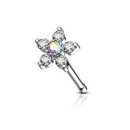 Nose stud with flower charm