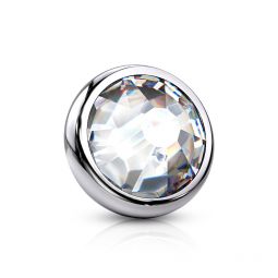 Titanium flat surface bar for dermal piercings