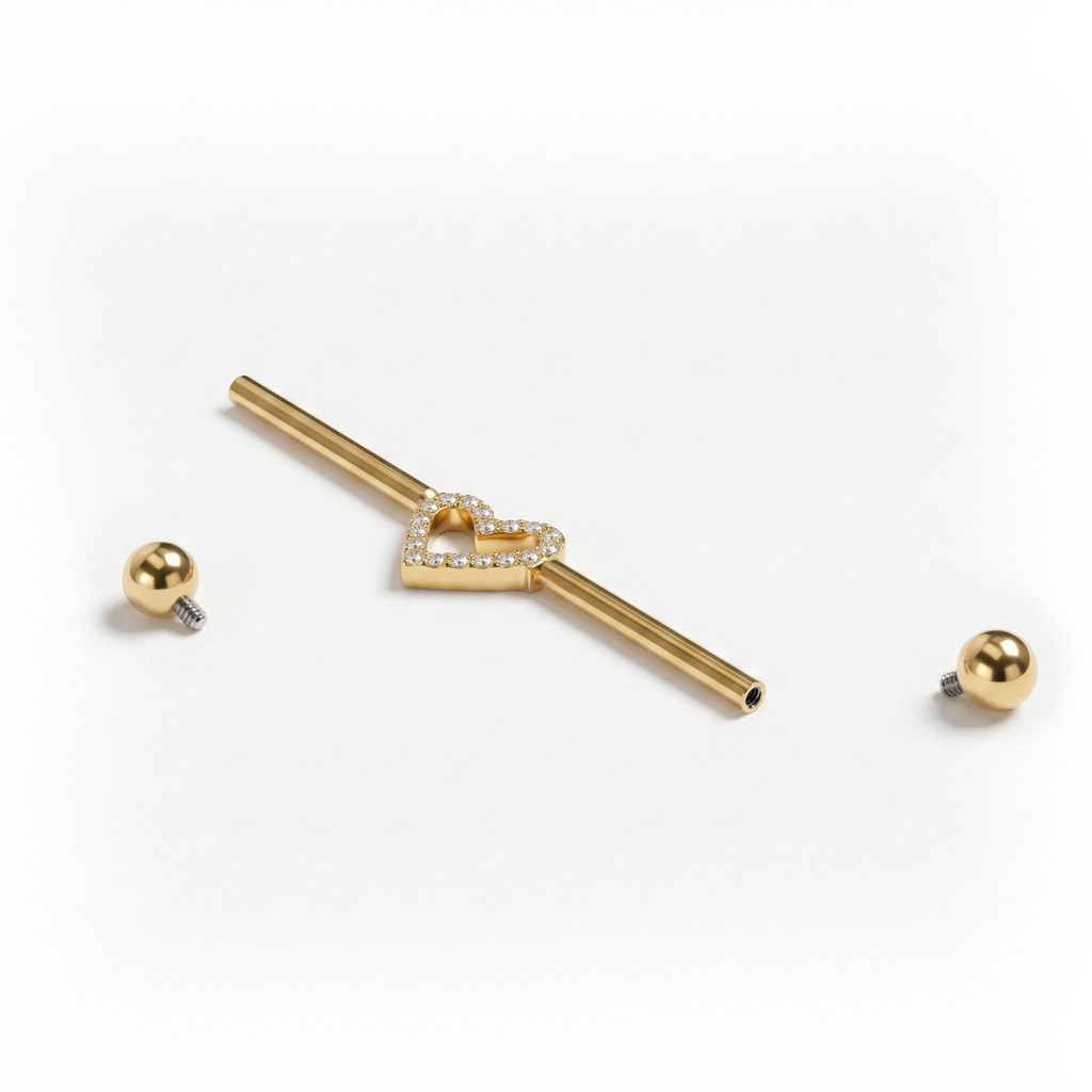 Industrial šipkica od titanija sa srcem u sredini