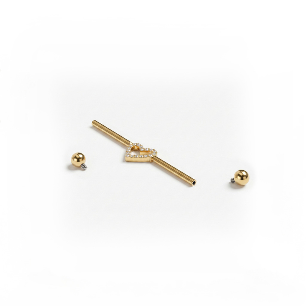 Industrial šipkica od titanija sa srcem u sredini