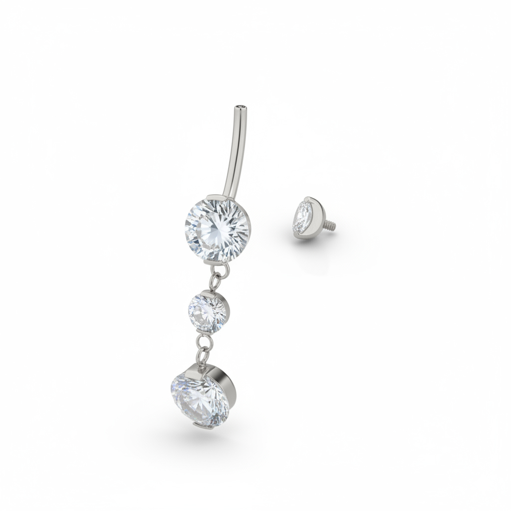 Nakit za pupak od titanija s privjeskom