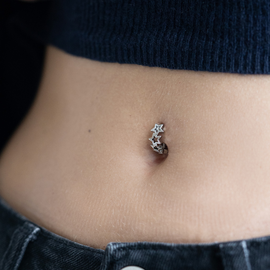 Kliker za piercing pupka sa zvjezdicama