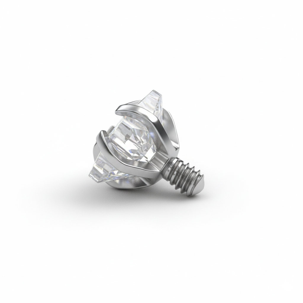 Titanium star gem dermal top