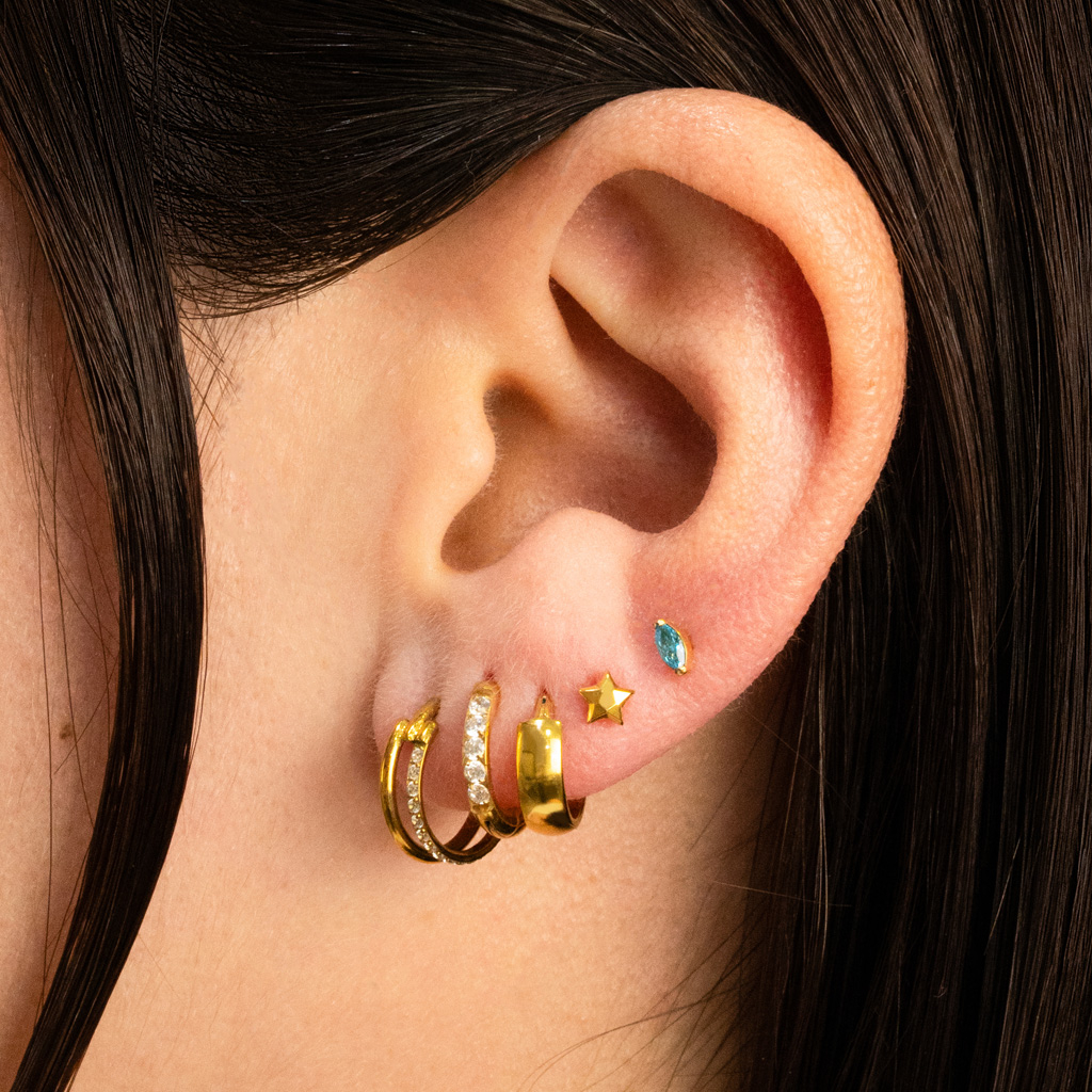 Labret od titanija s višedimenzionalnom zvijezdom