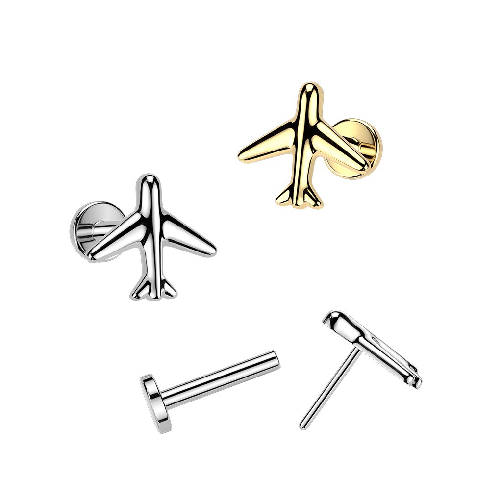 Titanium plane labret