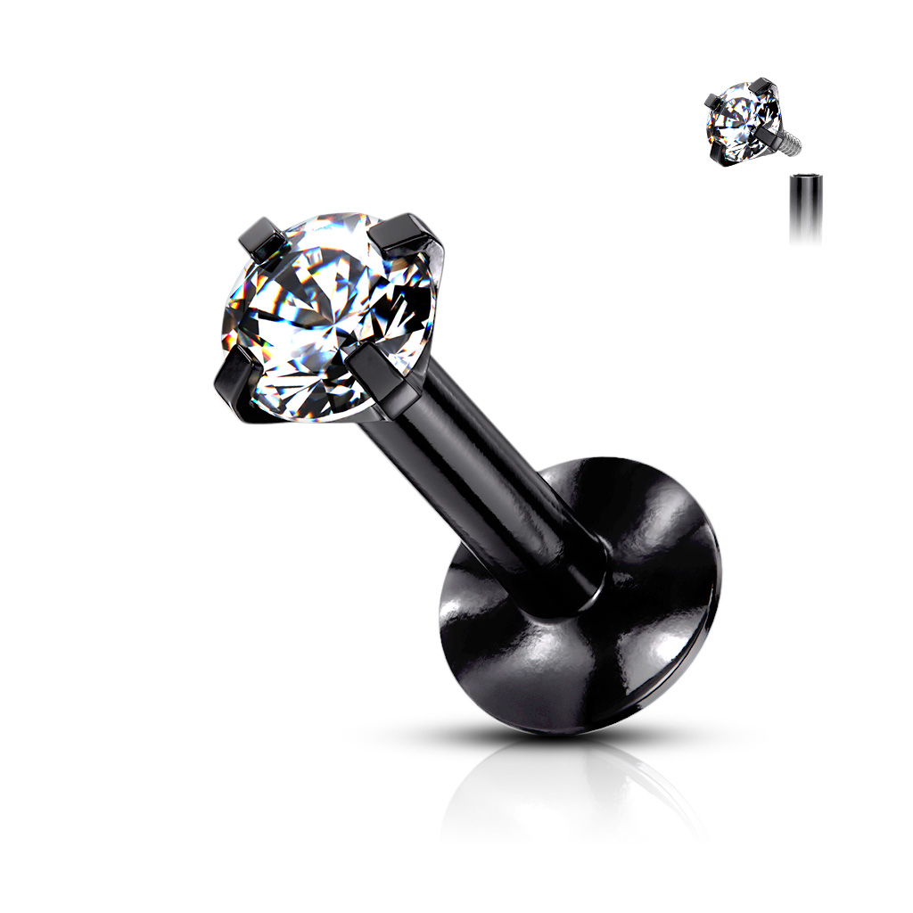 Labret sa sitnim kamenčićem i unutarnjim navojem