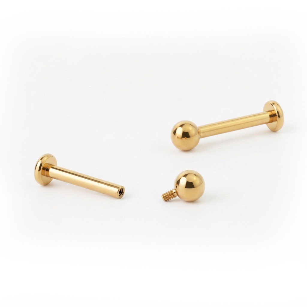 Labret od titanija s unutarnjim navojem u različitim bojama