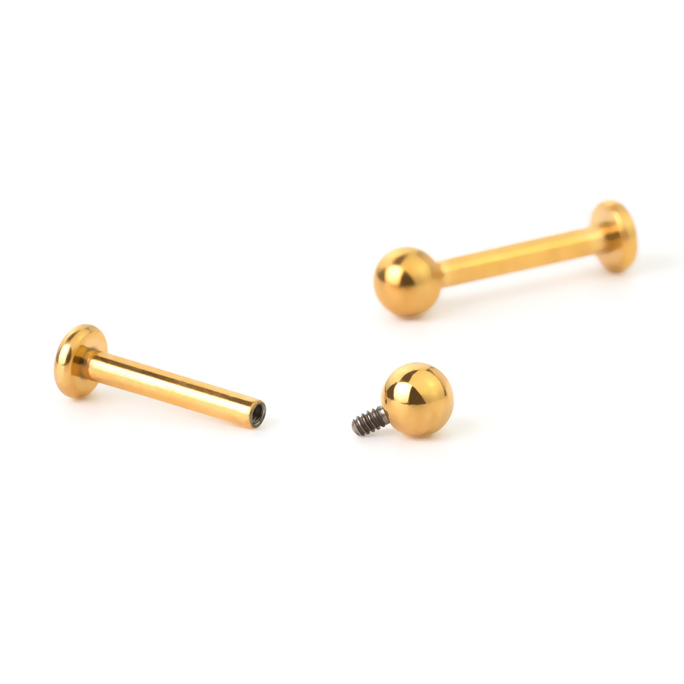 Labret od titanija s unutarnjim navojem u različitim bojama