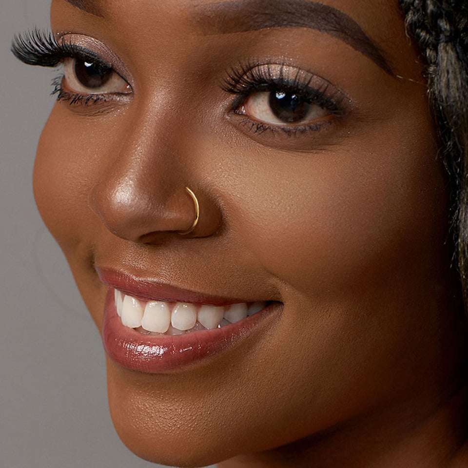 Nose ring made of titanium