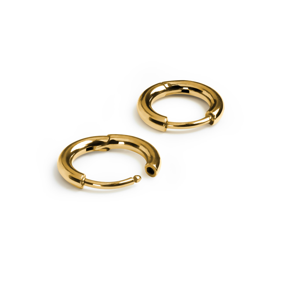 Pair of titanium huggie hoops