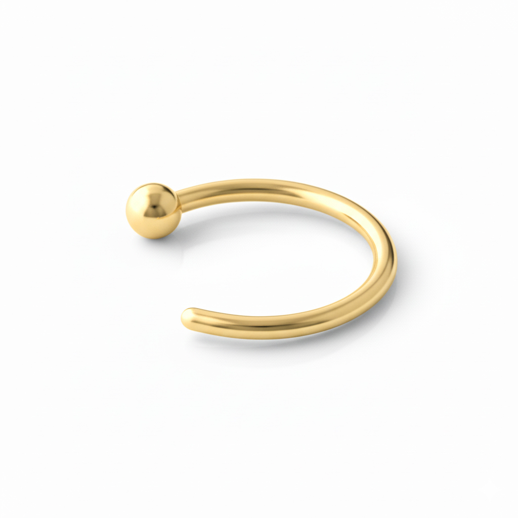 Simple titanium open hoop