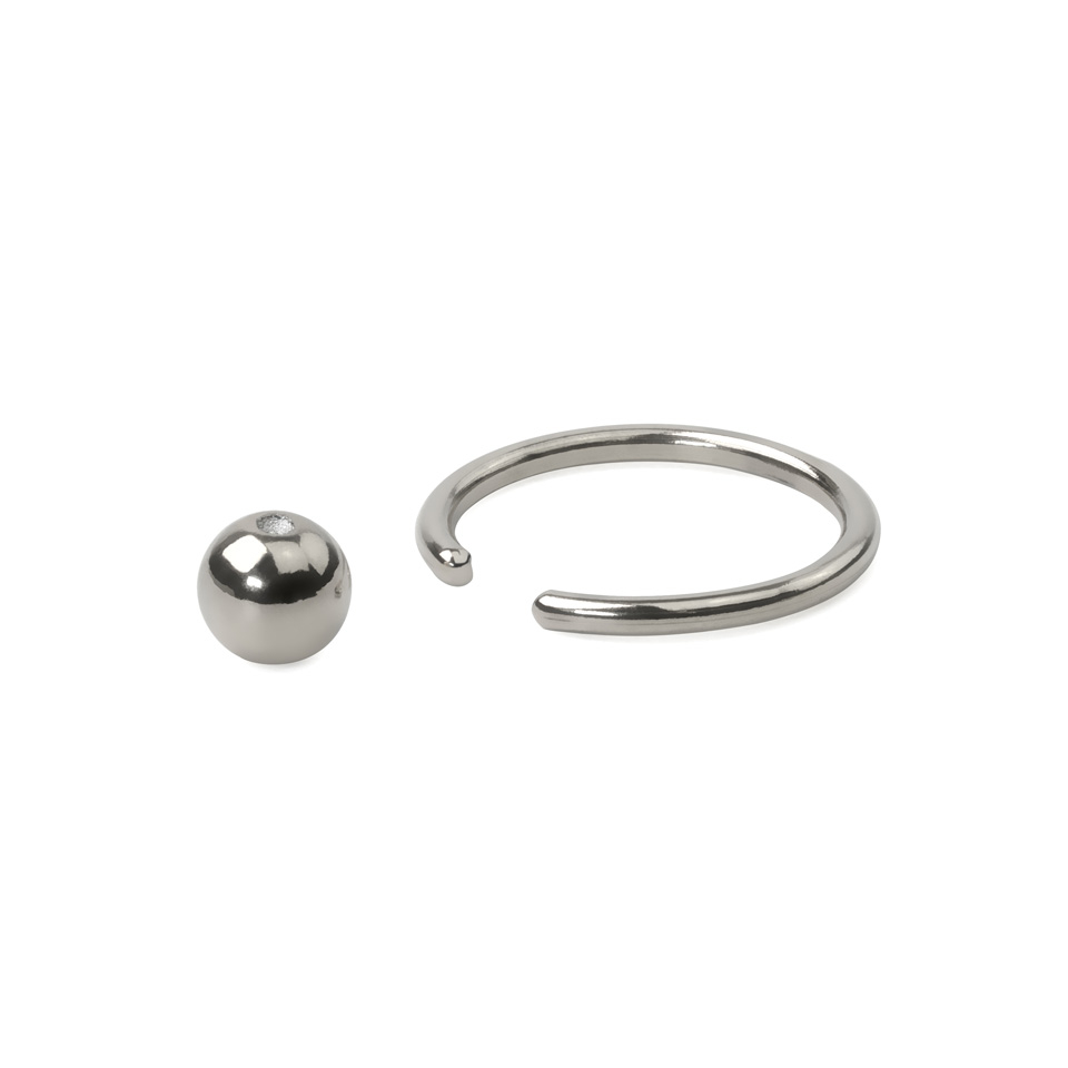Captive bead ring od titanija