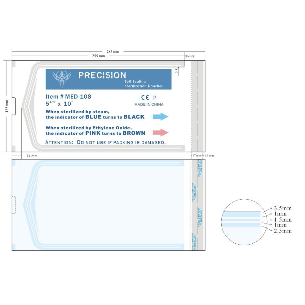 Smart and handy self sealing pouches for autoclave sterilization